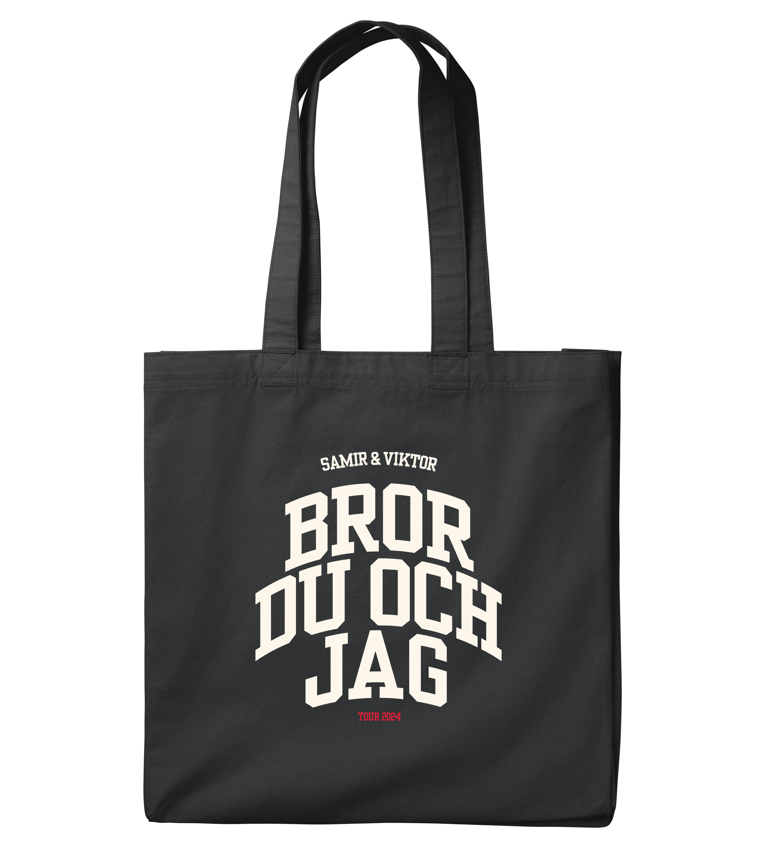 "BROR" CANVAS TOTE LARGE/BLACK