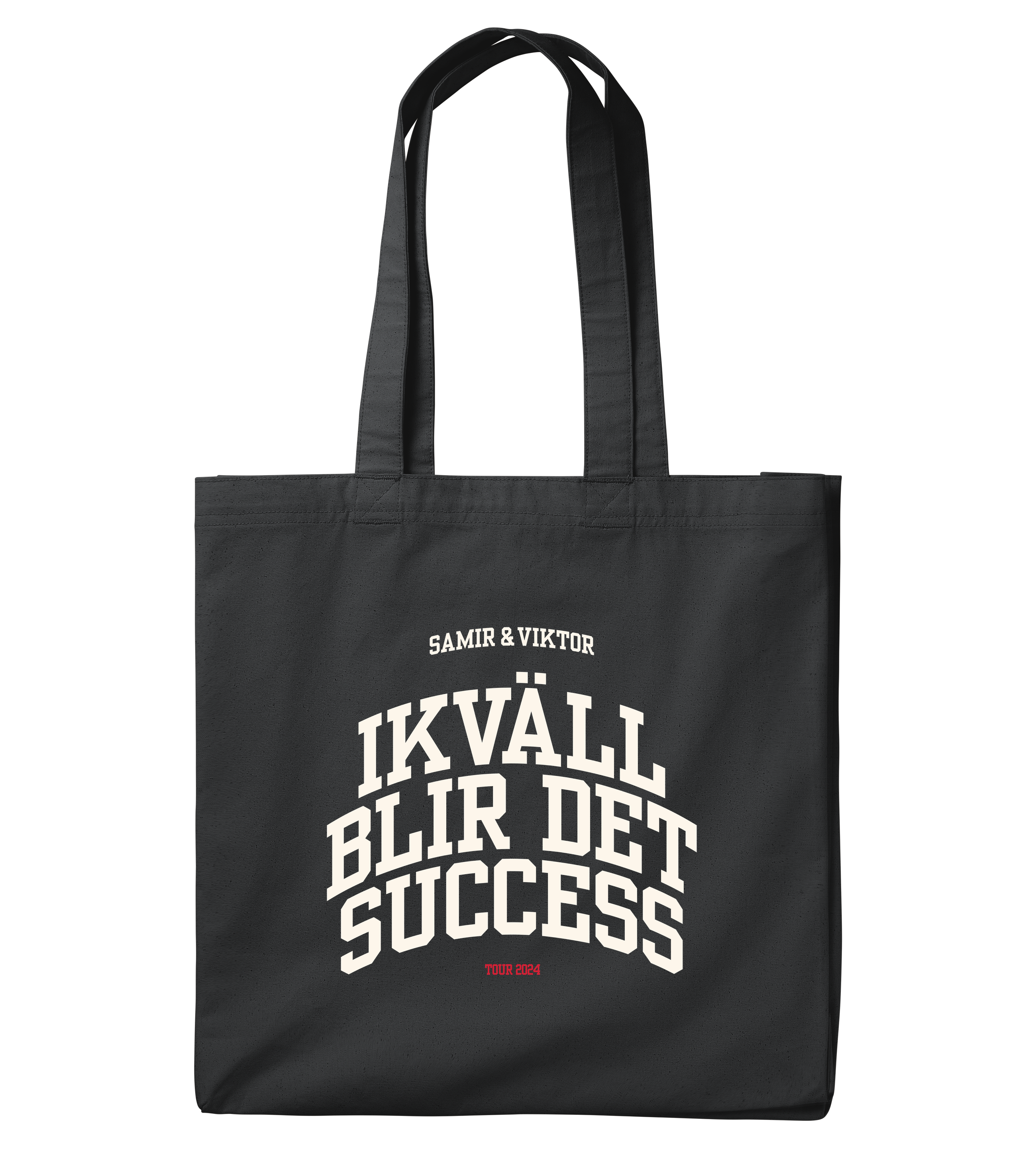 "SUCCESS" CANVAS TOTE LARGE/BLACK